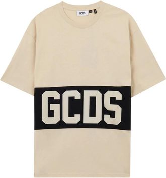 GCDS Camiseta con Logo de Banda - Tops - Hombre - Multicolor - 2XL