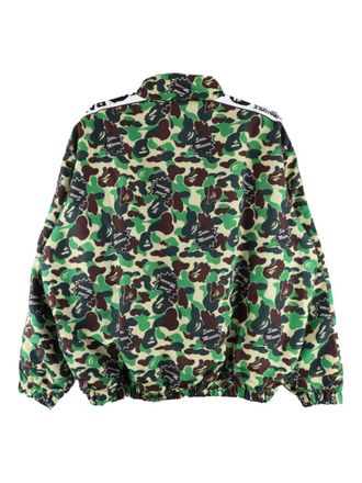 Saint Mxxxxxx Camouflage-Print with Logo-Tape Jacket - green