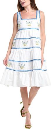 English Factory Embroidered Tiered A-Line Dress