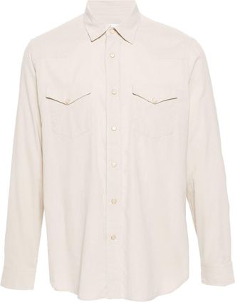 Lardini cotton shirt - men - Cotton - M - Neutrals
