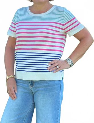 Hatley Simone Knit Tee In Summer Stripe