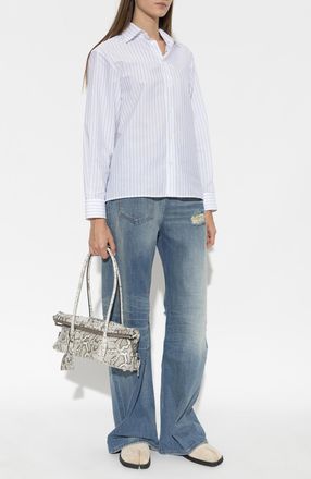 Maison Margiela Vintage-effect Jeans, Womens, Blue