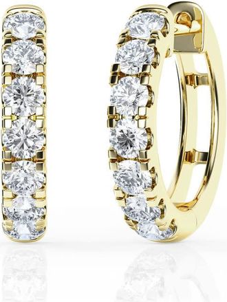 Grown Brilliance 1 Carat Lab Grown Diamond Huggie Hoop in 14K Yellow Gold