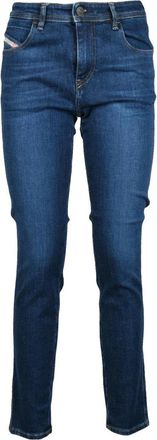 Diesel Katoenmix Stretch Jeans - Dames - Skinny Jeans - Blauw - W31 - Katoen - Jeans