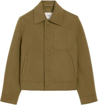 Ami Jassen, Dames, Groen, S, Stijlvolle Boule Blouson Jas