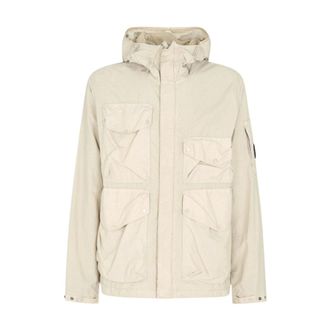 C.P. Company Flatt Nylon Goggle Jacket - male - C.P. Company - Light Jackets - Beige - M - Jackets
