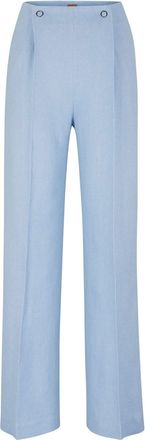 HUGO BOSS Damespantalon Boss Tapito in Blauw