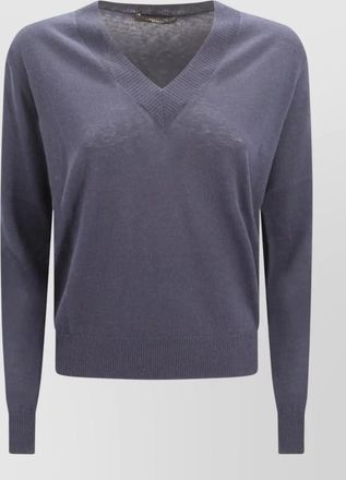 Max Mara regular fit v neck wool cashmere sweater