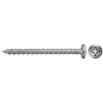 Fischer 670248 Powerfast Ii Fpf Ii Pzf 4,0x50 Bc 200 Con Cabeza Redonda, Engarce Pz, Rosca Total Y Cincado