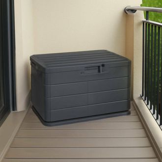 Dmora Ba&uacute;l Cislago, Puerta Abatible, Hecho En Italia, 55x76x52h Cm, Gris Antracita
