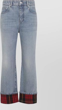 Alexander McQueen cotton denim jeans turn up hem