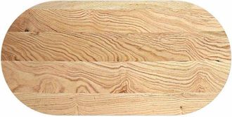 vidaXL Piano per Tavolo 120x60x2 cm in Rovere Massello Ovale vidaXL
