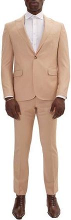 Ron Tomson Super 120S Merino Wool Tuxedo in Tan at Nordstrom Rack, Size 40 Us / 50 Euregular