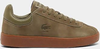 Lacoste Baseshot Suede Trainers - Khaki
