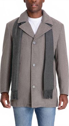 London Fog Amity Single Breasted Wool Jacket In Medium Grey