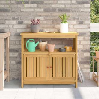 vidaXL Vidaxl Tavolo Consolle Da Giardino Acacia Chiaro 80 X 35 X 75 Cm