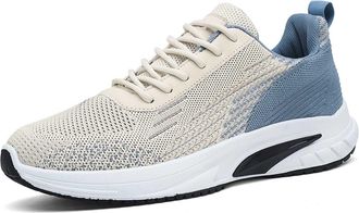 Generic 2026 Running Shoes Mens Breathable Lightweight Athletic Walking Sneakers Comfortable Casual Gym Fitness Training Slip Durable Mesh Workout (Beige, 7.5