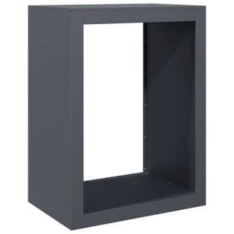 vidaXL Le&ntilde;ero De Acero Gris Antracita 60x40x80 Cm Vidaxl
