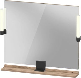 Duravit Duravit - Espejo Sivida, Negro Diamante Mate, 850x36x650mm, Luz