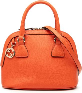 Gucci 2000-2015 Mini Leather GG Charm Dome satchel - Orange