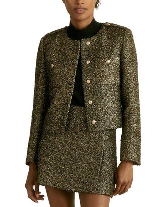 Reiss Wynee Cropped Sparkle Jacket