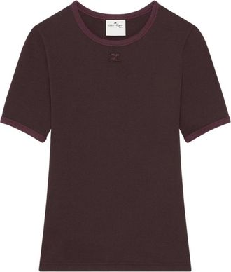 Courr&egrave;ges T-Shirts - Dames - T-shirts - Rood - S - Tops