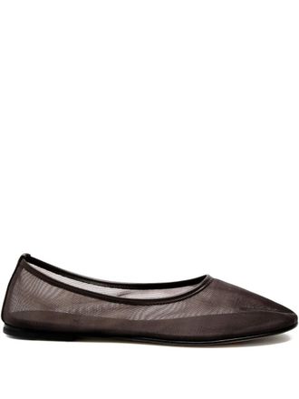Dear Frances Balla round-toe ballet flats - women - Fabric/Fabric/Calf Leather/Calf Leather/Calf Leather/Rubber - 38 - Brown