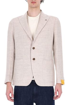 Tagliatore Montecarlo Herringbone Linen-Wool Blazer