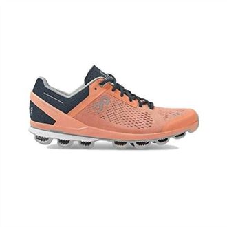 On Womens Cloudsurfer Running Shoe In Coral/navy