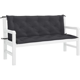 vidaXL Cuscini per Panca 2 pz Nero 150x50x7 cm in Tessuto Oxford
