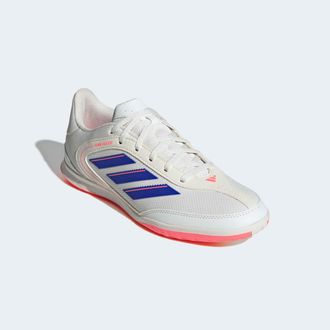 adidas Fussballschuh ADIDAS PERFORMANCE COPA COURT CLUB INDOOR, Gr. 45, sanftes wei&szlig;, lucid blau, signal coral, Synthetik, Textil, Schuhe Fussballschuh, geei