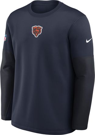 Nike Chicago Bears Scripted To Win Sideline Coach Nike Mens Therma-FIT NFL Long-Sleeve T-Shirt in Blue | 03BR0E077Q-NX3