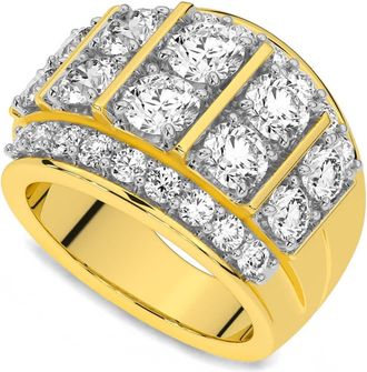 Pompeii3 7Ct Diamond Mens Anniversary Ring in 10k Yellow Gold