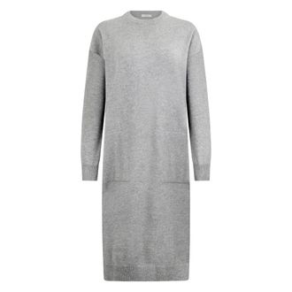 PESERICO Kleedjes, Dames, Grijs, XL, Lange Gebreide Jurk