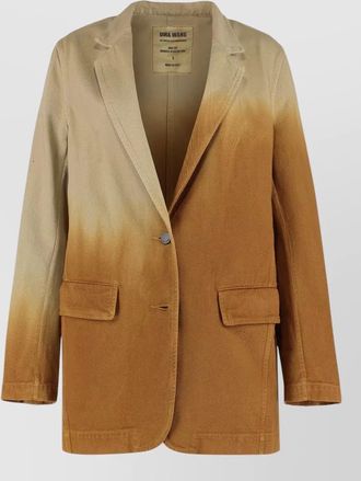 Uma Wang degrade single-breasted cotton blazer