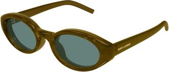 Saint Laurent SL 567 Plump Zonnebril - unisex - Accessoires - Bruin - Maat: 51 MM Nylon