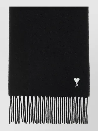 Ami wool fringed scarf