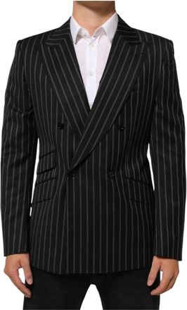 Dolce & Gabbana Sicilia 1 Button Suit Blazer - Heren - Blazers - Zwart - L - Wol - Jassen