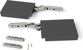 Emuca Emuca Comp&aacute;s Para Puertas Elevables Altius Lift, Fuerza 1840-5200 (high=h), Acero Y Pl&aacute;stico, Gris Antracita