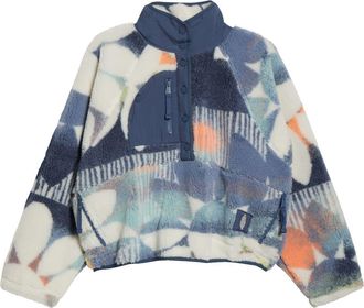 Free People FP Movement Rocky Ridge Fleece Pullover in Sunburst Denim Blue at Nordstrom, Size X-Large