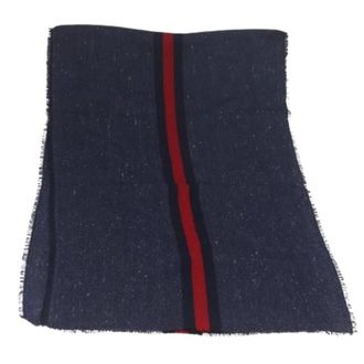 Gucci Pre-owned Scarves, female, Blue, Size: ONE SIZE Pre-owned Scarf