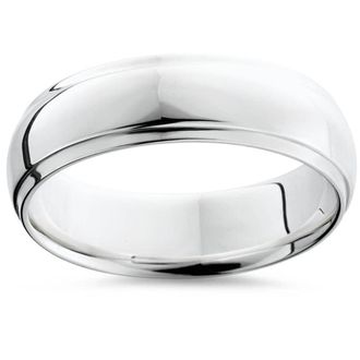 Pompeii3 Step Cut Polished Wedding Band 950 Platinum Size Selectable