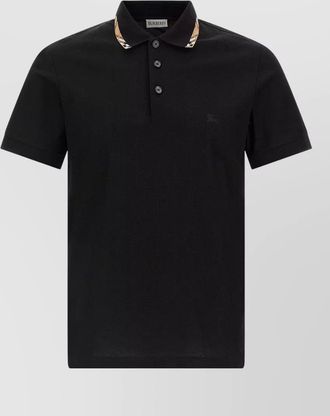 Burberry eddie polo shirt contrasting collar short sleeves