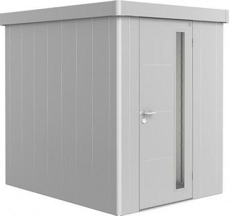 BIOHORT Caseta Metalica Biohort Neo 1b Doble Puerta Color Gris Cuarzo Metalizado