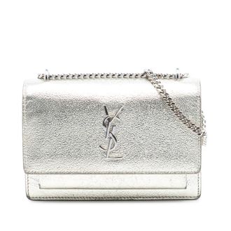 Saint Laurent Pre-owned Saint Laurent Mini Metallic Calfskin Monogram Sunset Wallet on Chain O0HF4KPXK2BUCXOL