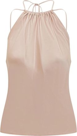 Pinko Carota Top - Dames - Tops zonder mouwen - Roze - S - Satijn - Tops