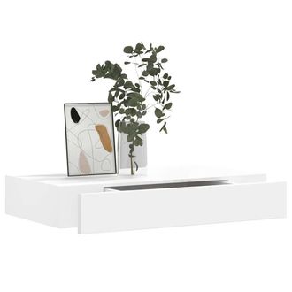Berkfield Home Modern Floating Wall Shelves with Drawers 2 pcs White 48 cm