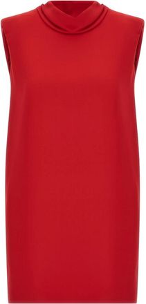 Valentino Garavani Effen Pure Silk Cady Couture Jurk - Dames - Korte kleedjes - Rood - XS - Kleedjes