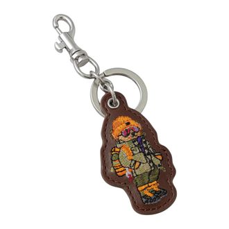 Polo Ralph Lauren Leren sleutelhanger met beer - Heren - Accessoires - Bruin - Maat: ONE Size Leer