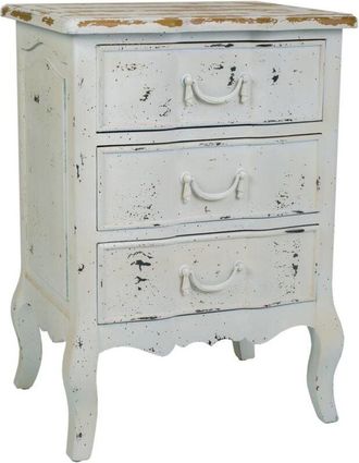 Wanderlust Deco Wanderlust Deco - Mesita de madera lac blanco envejecido 50x40x70